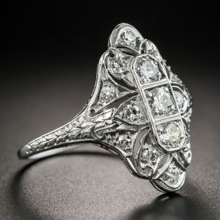 Art Deco Diamond Platinum Dinner Ring