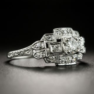 Art Deco Diamond Platinum Engagement Ring