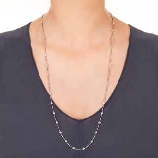 Art Deco Diamond Platinum Neck Chain 