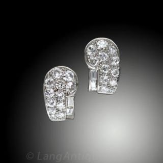 Art Deco Diamond Earrings 