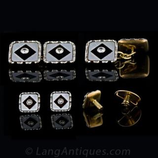 Art Deco Diamond Set Cufflinks