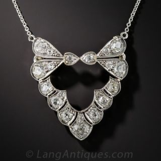 Art Deco Diamond Shield Pendant