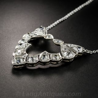 Art Deco Diamond Shield Pendant