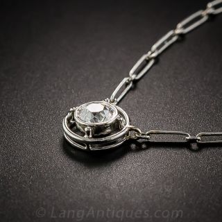 Art Deco Diamond Solitaire Necklace