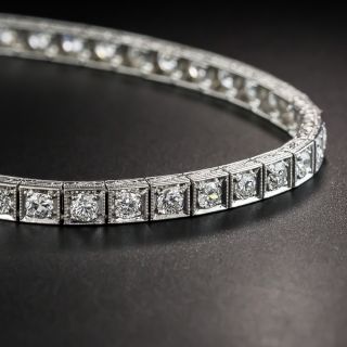 Art Deco Diamond Straight Row Bracelet