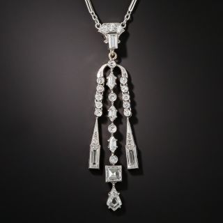 Art Deco Diamond Tassel Necklace
