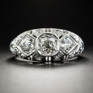 Art Deco Diamond Three-Stone Ring - 2