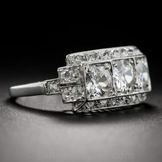 Art Deco Diamond Three-Stone Ring