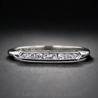 Art Deco Diamond Wedding Band
