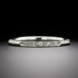 Art Deco Diamond Wedding Band - 3