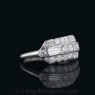 Art Deco Diamond Wedding Band