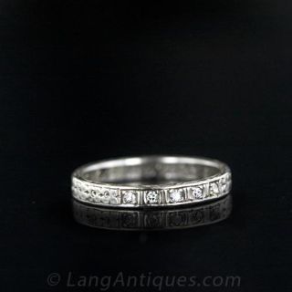 Art Deco Diamond Wedding Band
