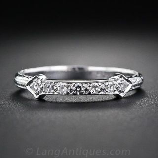 Art Deco Diamond Wedding Band