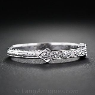 Art Deco Diamond Wedding Band