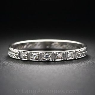 Art Deco Diamond Wedding Band
