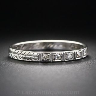 Art Deco Diamond Wedding Band
