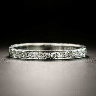 Art Deco Diamond Wedding Band by Belais Bros. Size 9 1/2 - 1