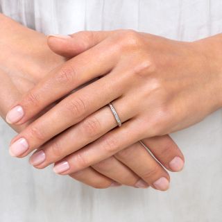 Art Deco Diamond Wedding Band by Dinhofer Brothers