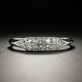 Art Deco Diamond Wedding Band by Loretz and Benoit - 5