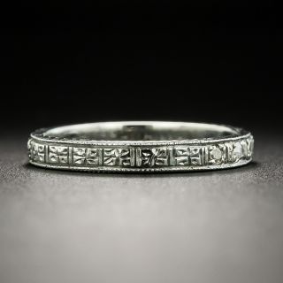 Art Deco Diamond Wedding Band, Size 5