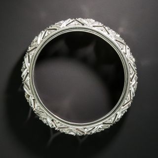 Art Deco Diamond Wedding Band, Size 7 1/2