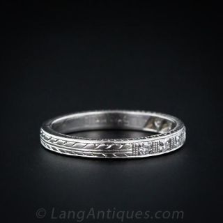 Art Deco Diamond Wedding Band