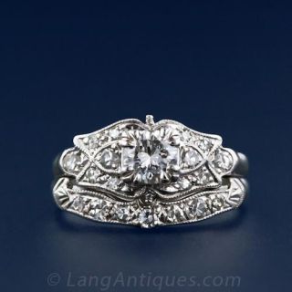Art Deco Diamond Engagement Ring 