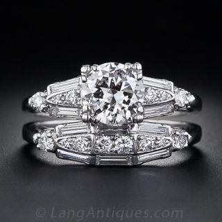 Art Deco Diamond Wedding Set c.1930s