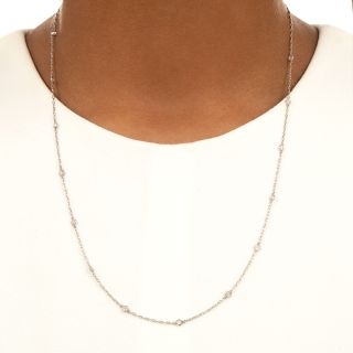Diamonds-By-The-Yard Platinum Chain Necklace, 20 Inches