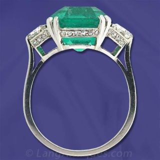 Art Deco Emerald and Diamond Ring
