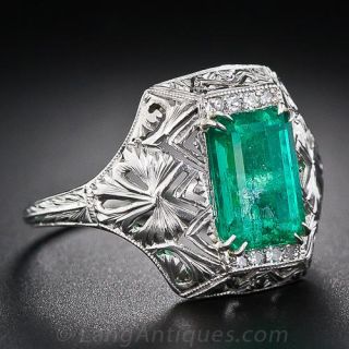 Art Deco Emerald Ring