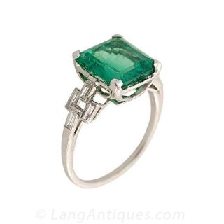 Art Deco Emerald Ring