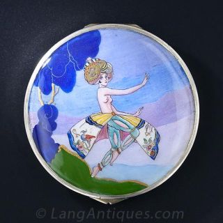Art Deco Enamel Compact