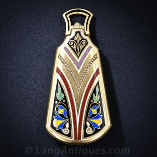Art Deco Enamel Pendant Watch