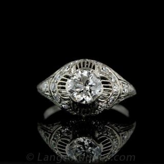 Art Deco Diamond Engagement Ring
Estate Diamond Platinum Ring 
