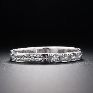 Art Deco Engraved Wedding Band