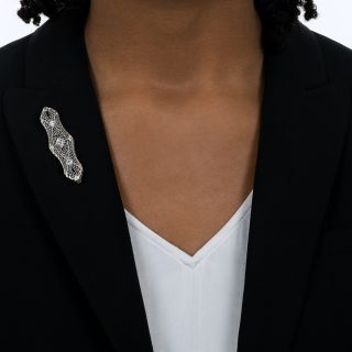 Art Deco Filigree Bar Pin