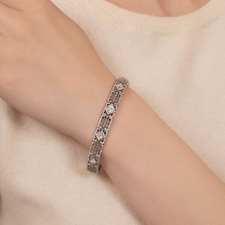 Art Deco Filigree Diamond Bracelet