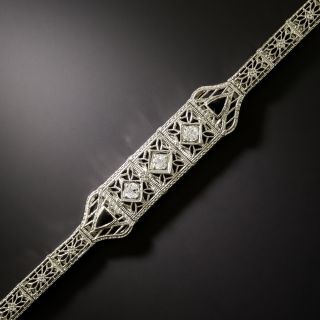 Art Deco Filigree Diamond Bracelet - 2