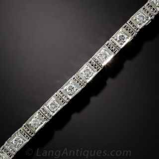 Art Deco Filigree Diamond Bracelet