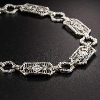 Art Deco Filigree Diamond Bracelet 
