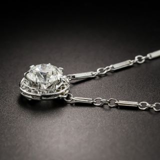 Art Deco Filigree Diamond Pendant