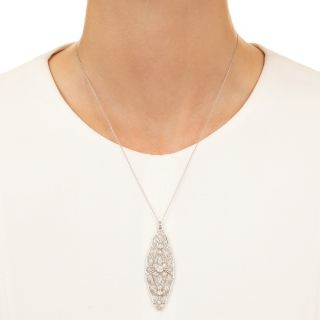 Art Deco Filigree Diamond Pendant