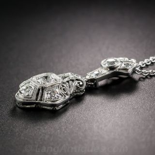 Art Deco Filigree Diamond Pendant
