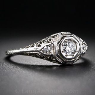 Art Deco Filigree Diamond Ring