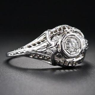 Art Deco Filigree Diamond Ring