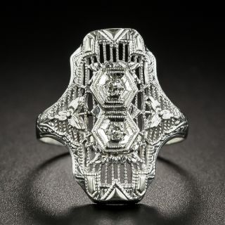 Art Deco Filigree Ring - 2