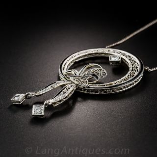 Art Deco Filigree Wreath Necklace 