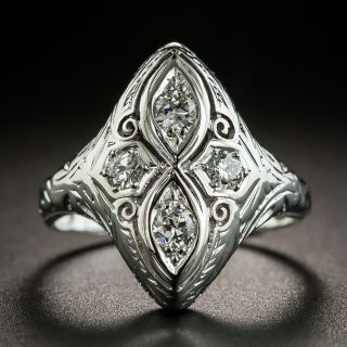 Art Deco Four-Stone Diamond Dinner Ring - 2