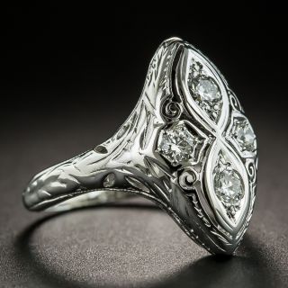 Art Deco Four-Stone Diamond Dinner Ring